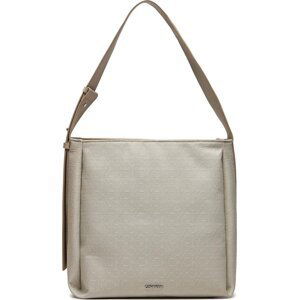 Kabelka Calvin Klein Gracie K60K611663 Stoney Beige Jacquard Mono PEA