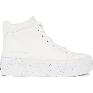 Sneakersy Calvin Klein Jeans Bold Vulc Flatf Mid Laceup Wn YW0YW01230 Triple White 0K8