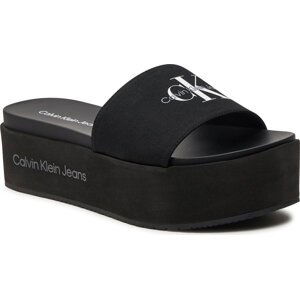 Nazouváky Calvin Klein Jeans Flatform Sandal Met YW0YW01036 Black BDS