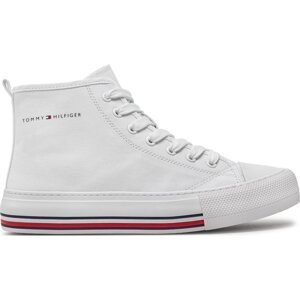 Plátěnky Tommy Hilfiger High Top Lace-Up Sneaker T3A9-33188-1687 S White 100