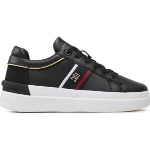 Sneakersy Tommy Hilfiger Corp Webbing Court Sneaker FW0FW07387 Black BDS