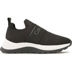 Sneakersy Calvin Klein Knit Runner Slip On HW0HW01443 Ck Black BEH