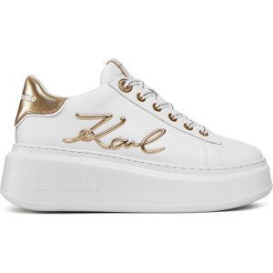 Sneakersy KARL LAGERFELD KL63510A White Lthr w/Gold 01G