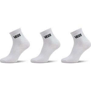 Sada 3 párů dámských vysokých ponožek Vans Classic Half Crew Sock VN00073EWHT1 White