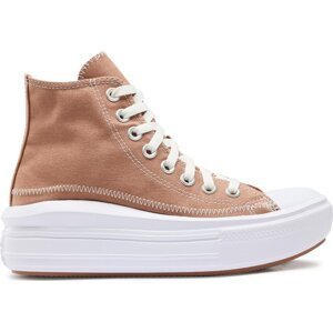 Plátěnky Converse Chuck Taylor All Star Move A04672C Taupe/Red