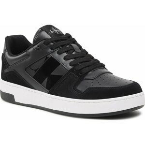 Sneakersy Calvin Klein Jeans Basket Cupsole Low Lace Mod Vint YM0YM00709 Triple Black BEH