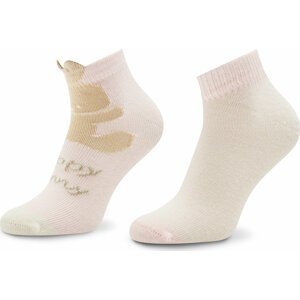 Sada 2 párů dětských vysokých ponožek United Colors Of Benetton 6AO3F2111 603 Růžová