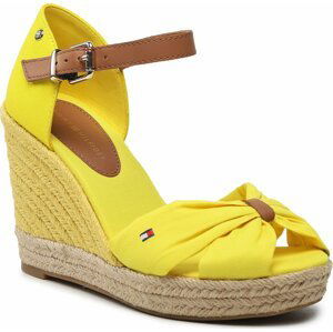 Espadrilky Tommy Hilfiger Basic Open Toe High Wedge FW0FW04784 Vivid Yellow ZGS