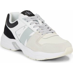 Sneakersy Calvin Klein Jeans Retro Tennis Laceup Nbs Lth Mix YM0YM00745 Bright White/Creamy White/Black 01S