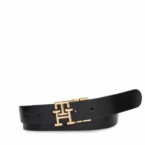 Dámský pásek Tommy Hilfiger Th Logo Rev 3.0 AW0AW15371 Black / Rouge 0GJ