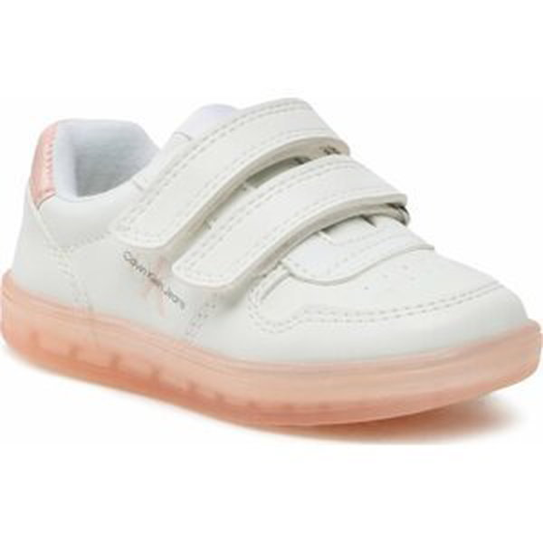 Sneakersy Calvin Klein Jeans Low Cut Velcro Sneaker V1A9-80466-1355 S White/Pink X134