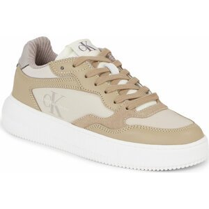 Sneakersy Calvin Klein Jeans Chunky Cupsole Coui Lth Mix YW0YW01171 Eggshell/Travertine/Creamy White 0GC