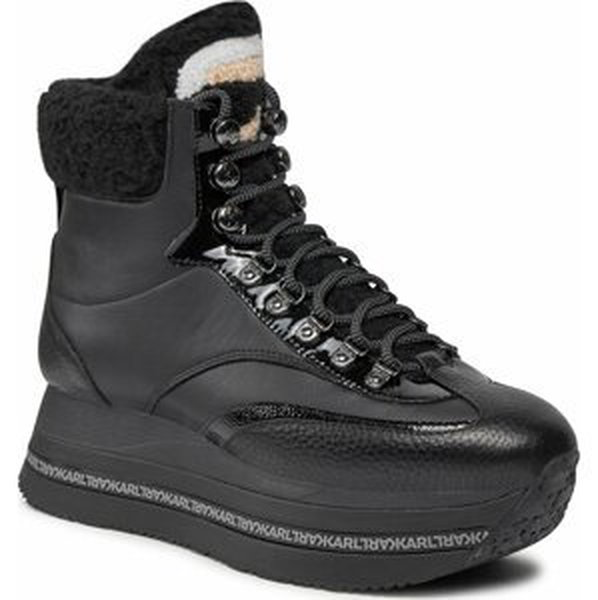 Sneakersy KARL LAGERFELD KL64963 Black Lthr & Suede Mono