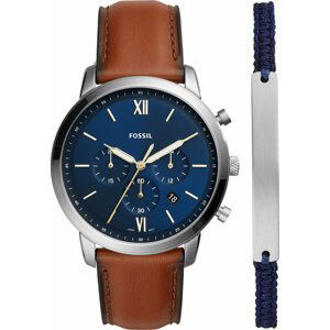 Hodinky Fossil Neutra Chrono FS5708SET Navy/Brown