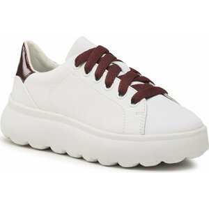 Sneakersy Geox D Spherica Ec4.1 D35TCB 08502 C1Z7J White/Dk Burgundy