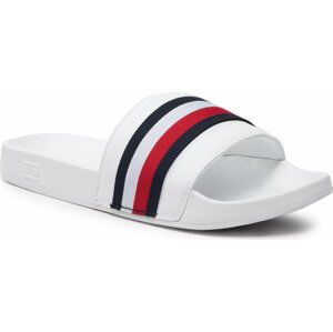 Nazouváky Tommy Hilfiger Corporate Web Detail Slide FW0FW06719 White YBR