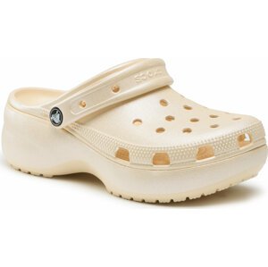 Nazouváky Crocs Crocs Classic Platform Shimmer Clog 208590 Vanilla 108