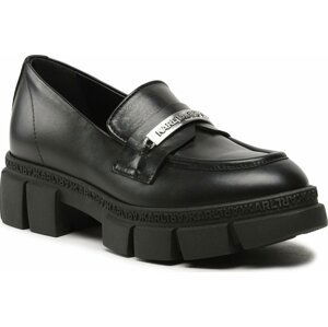 Loafersy KARL LAGERFELD KL43210 Black Lthr