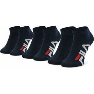 Sada 3 párů dětských vysokých ponožek Fila Calza Invisibile F8199/3 Navy 321