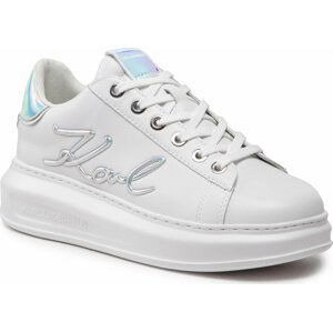 Sneakersy KARL LAGERFELD KL62510A White Lthr/Iridescent