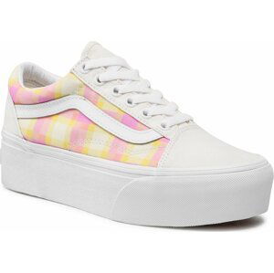 Tenisky Vans Old Skool Stac VN0A7Q5MGBX1 Pastel Picnic Pink Plaid