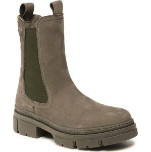 Kotníková obuv s elastickým prvkem Tamaris 1-25901-29 Olive Nub. Uni 728