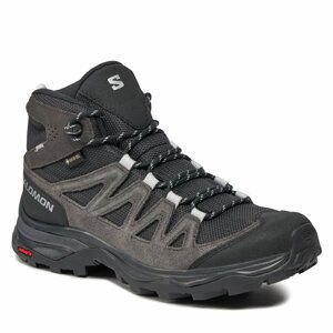 Trekingová obuv Salomon X Ward Leather Mid GORE-TEX L47181900 Ebony/Phantom/Black