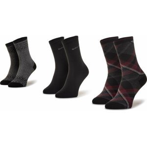 Sada 3 párů dámských vysokých ponožek QUAZI QZ-SOCKS-65-04-WOMAN-004 Černá