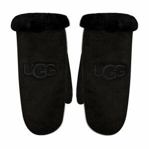 Dámské rukavice Ugg Sheepskin Embroider Mitten 20932 Blk