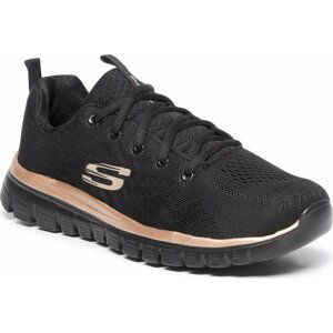 Boty Skechers Get Connected 12615/BKRG Black/Rose Gold