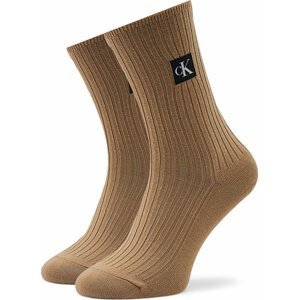 Dámské klasické ponožky Calvin Klein Jeans 701219977 Brown 003