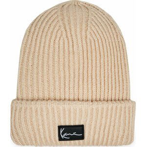 Čepice Karl Kani KK Woven Signature Cozy Beanie KA-233-033-1 CREAM