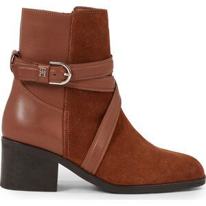 Polokozačky Tommy Hilfiger Elevated Essential Midheel Boot FW0FW07515 Natural Cognac GTU