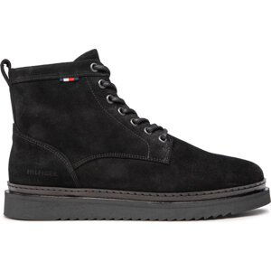 Kozačky Tommy Hilfiger Hilfiger Cleated Suede Boot FM0FM04191 Black BDS