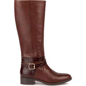 Kozačky ve vojenském stylu Geox D Felicity D36G1A 04340 C0013 Brown