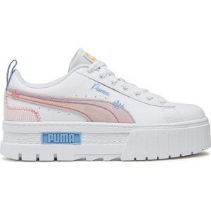 Sneakersy Puma Mayze Sweater Wthr Jr 392631 01 Puma White/Blissful Blue/Peach Smoothie