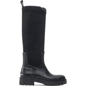 Holínky Calvin Klein Jeans High Rainboot Neoprene YW0YW00838 Black BDS