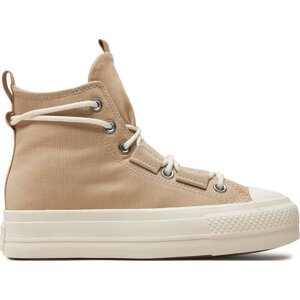 Plátěnky Converse Chuck Taylor All Star Lift Platform A06494C Nutty Granola/Egret/Fossilized