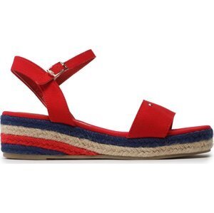 Espadrilky Tommy Hilfiger Rope Wedge T3A7-32778-0048300 S Red 300