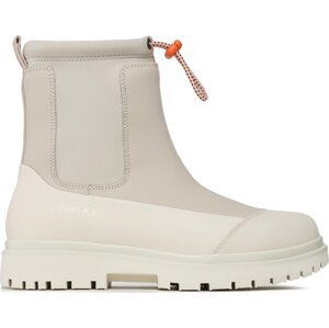 Polokozačky Calvin Klein Jeans Chunky Combat Chelsea Boot Rub YW0YW01065 Eggshell/Creamy White ACF