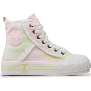 Plátěnky Big Star Shoes LL274177 White/Pink/Yellow