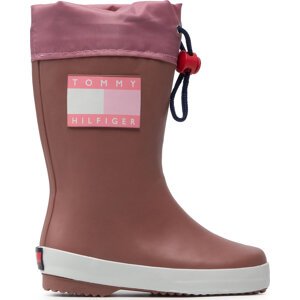 Holínky Tommy Hilfiger Rain Boot T3X6-30766-0047 M Antique Rose 303