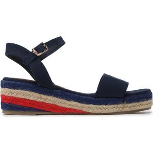 Espadrilky Tommy Hilfiger Rope Wedge T3A7-32778-0048800 M Blue 800