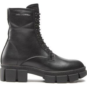 Polokozačky KARL LAGERFELD KL43250 Black Lthr