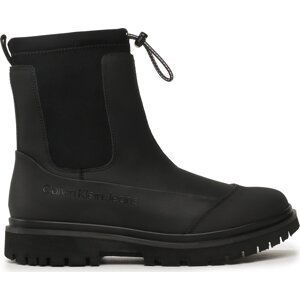 Polokozačky Calvin Klein Jeans Chunky Combat Chelsea Boot Rub YW0YW01065 Triple Black BEH