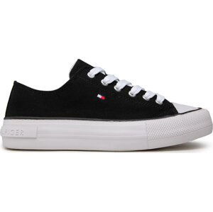 Plátěnky Tommy Hilfiger Low Cut Lace-Up Sneaker T3A4-32118-0890 S Black 999