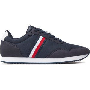 Sneakersy Tommy Hilfiger Lo Runner Mix FM0FM04958 Tmavomodrá