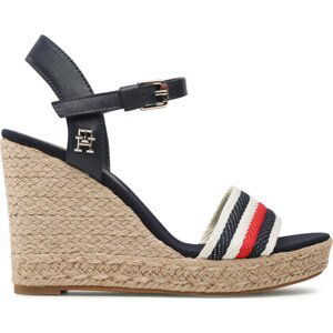 Espadrilky Tommy Hilfiger Corporate Wedge FW0FW07086 Space Blue DW6