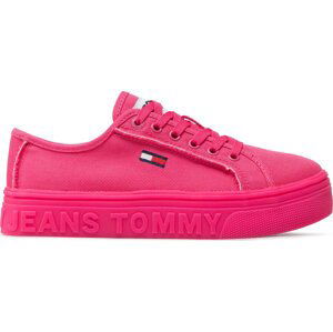 Tenisky Tommy Jeans Mono Color Flatform EN0EN01823 Pink Alert THW