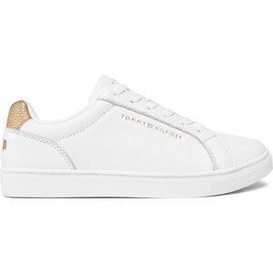Sneakersy Tommy Hilfiger Essential Cupsole Sneaker FW0FW07908 White/Gold 0K6